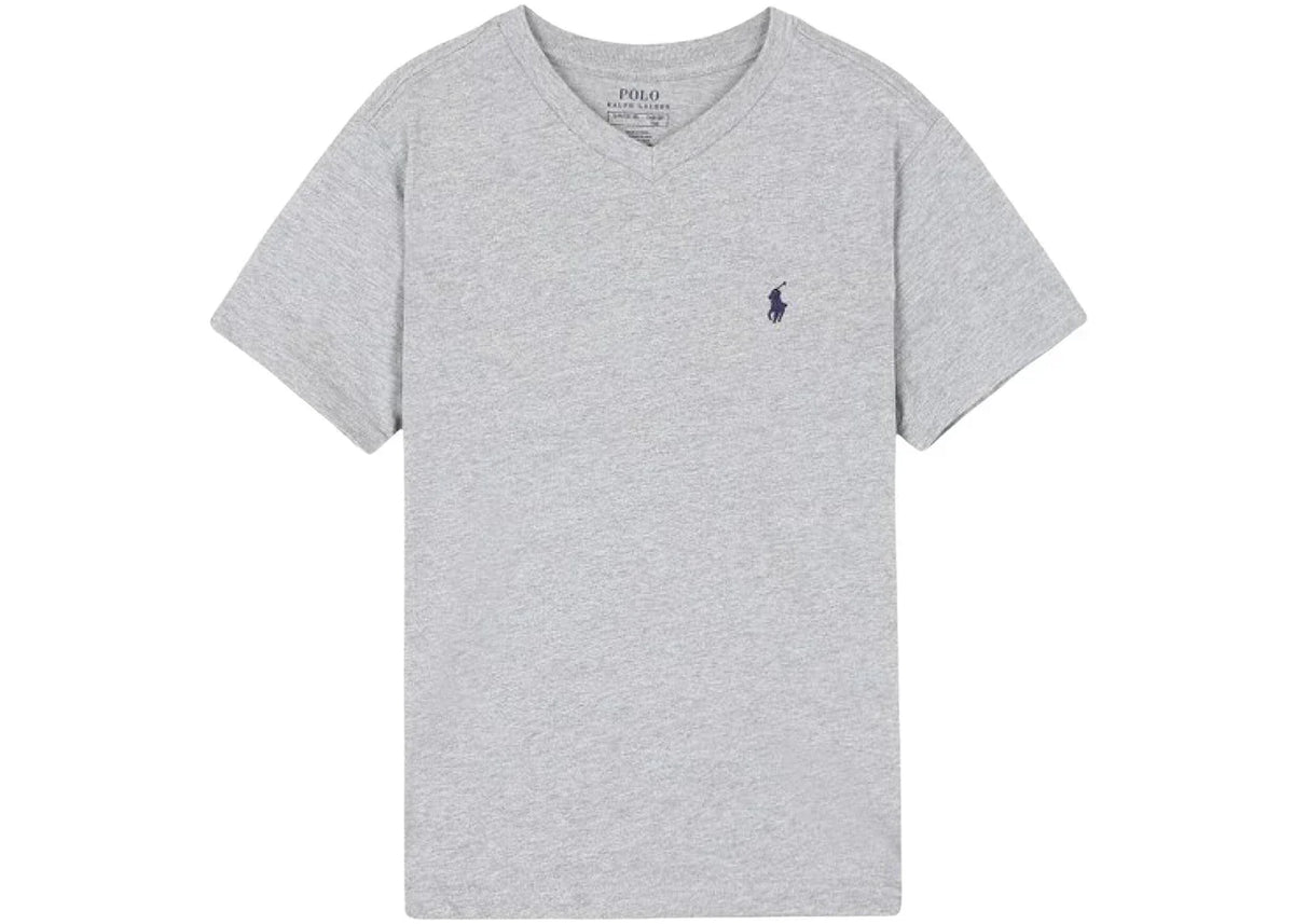 Polo Ralph Lauren Boys Short-Sleeve Cotton Jersey V-Neck T-shirt Andover Heather