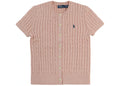 Polo Ralph Lauren Short Sleeve Crewneck Cardigan Pale Pink