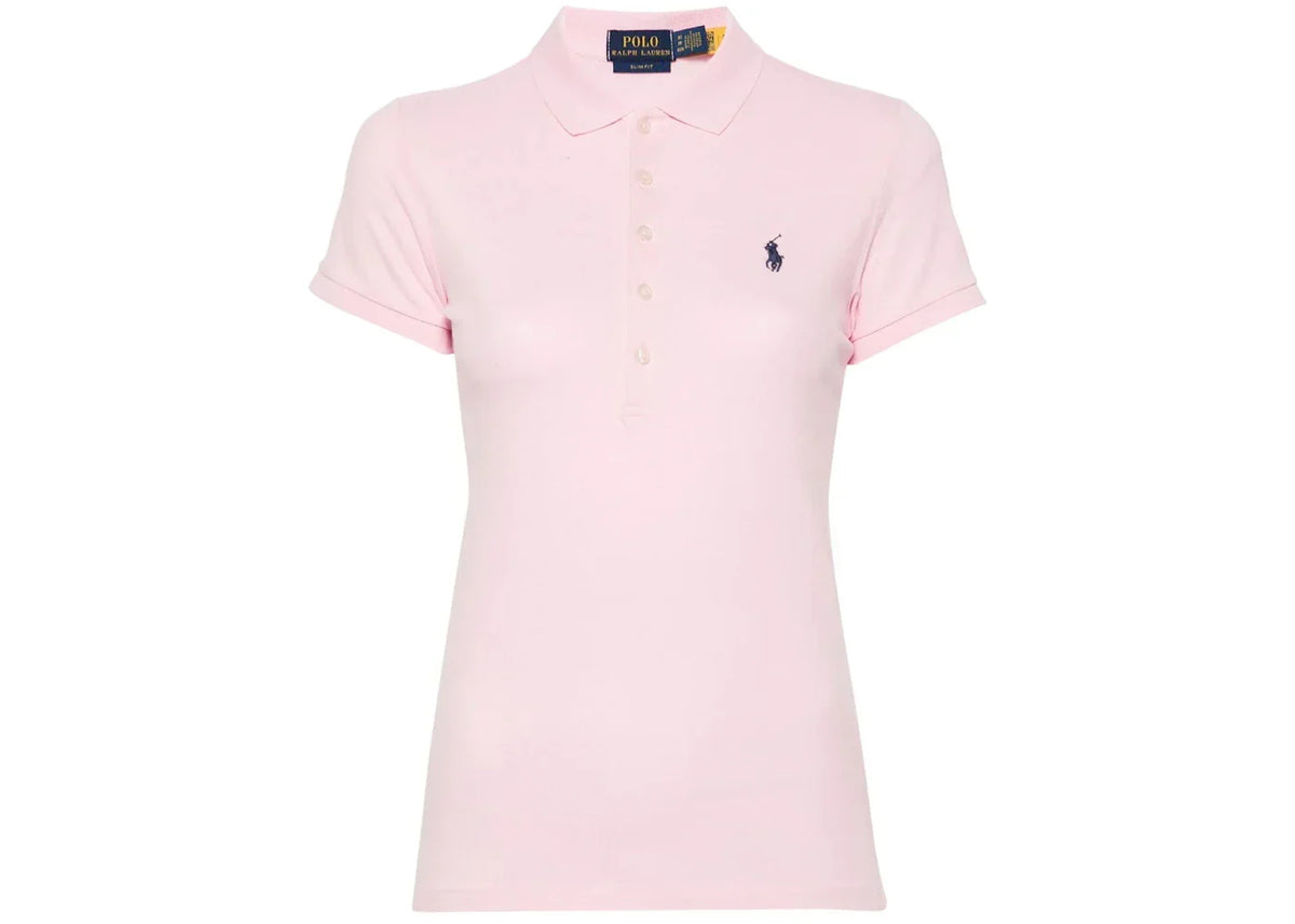 Polo Ralph Lauren Stretch Mesh Julie Polo Slim Short Sleeve Polo Shirt Sunkissed Pink