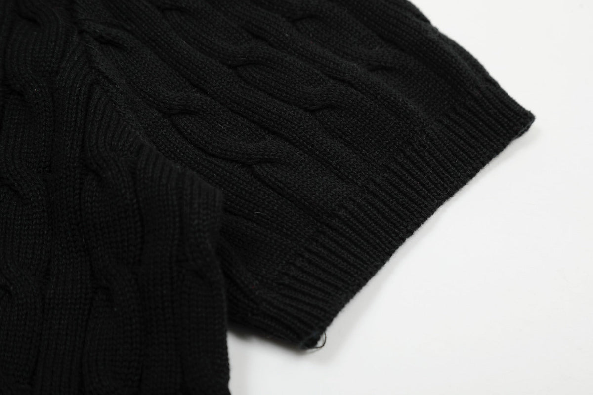 RALPH LAUREN SHORT-SLEEVE POLO KNIT SWEATER STYLE 434